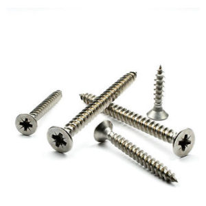 BOX 200 4 x 40mm WOOD SCREWS A2 STAINLESS STEEL