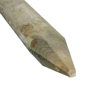 2.1mt 50mm Round Pointed Treated Timber
