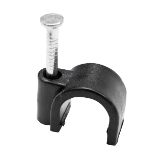 PACK 100 7mm COAXIAL BLACK CABLE CLIPS
