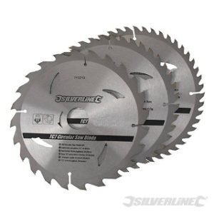 Pk. 3 200mm x 30-25, 18, 16mm RINGS CIRCULAR SAW BLADES