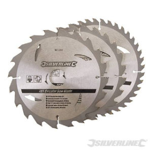 Pk. 3 184mm x 30-20, 16mm RINGS CIRCULAR SAW BLADES