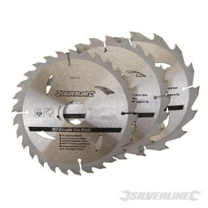 Pk. 3 165mm x 30-20, 16, 10mm RINGS CIRCULAR SAW BLADES